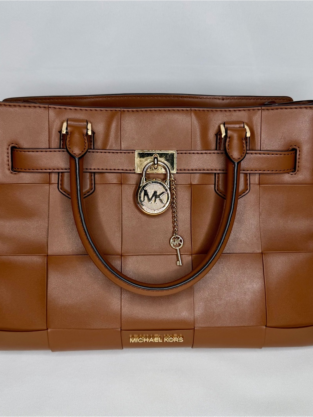 Michael Kors Hamilton Medium Woven Satchel